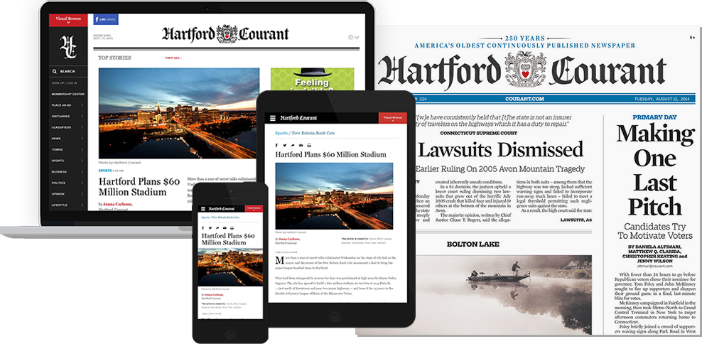 Hartford Courant In Print and Online